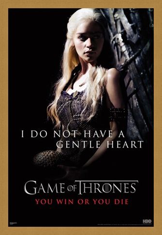 Framed Framed I Do Not Have A Gentle Heart - Game of Thrones