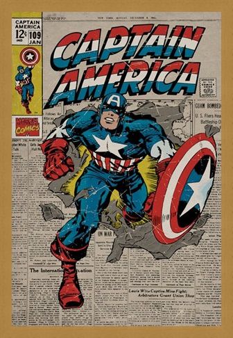 Framed Framed A True Marvel Hero - Captain America