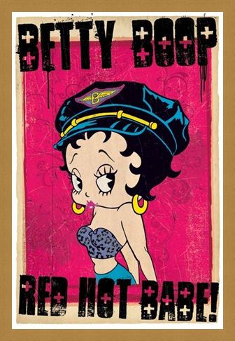 Framed Framed Red Hot Babe - Betty Boop