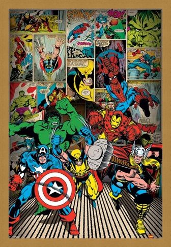 Framed Framed Here Come The Heroes - Marvel Comics