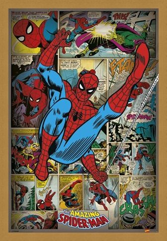 Framed Framed Retro Spiderman Compilation - Marvel Comics