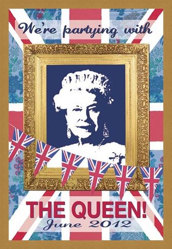 Framed Framed We're Partying with The Queen - Martin Wiscombe