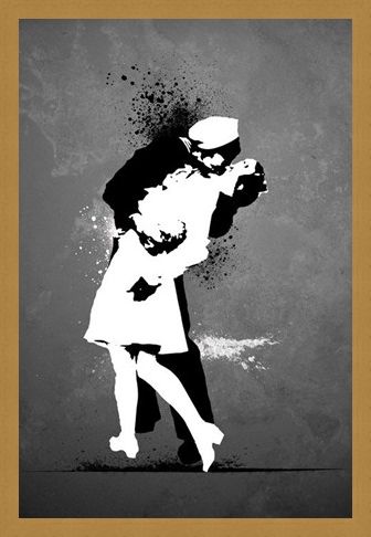 Framed Framed War's End Kiss - Love in Black and White