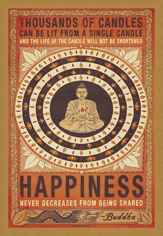 Framed Framed Happiness - Buddhist Values