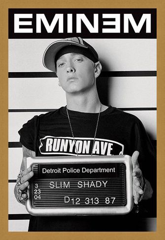 Framed Framed Slim Shady Mugshot - Eminem