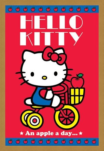 Framed Framed An Apple A Day - Hello Kitty