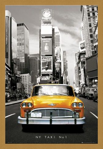 Framed Framed New York Taxi Number 1 - New York, USA