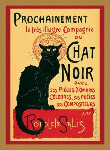 Framed Framed Tournee du Chat Noir (Turn of the Black Cat) - Theophile Alexandre Steinlen