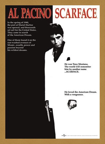Framed Framed Scarface Movie Score - Al Pacino - Scarface