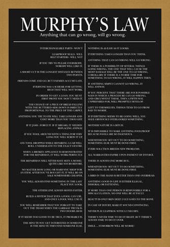 Framed Framed Murphy's Law - Anything that can go wrong, will go wrong