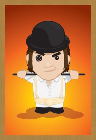 Framed Framed Cartoon Alex - A Clockwork Orange
