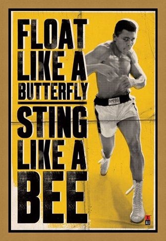 Framed Framed Float Like a Butterfly - Muhammad Ali