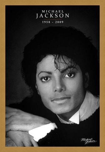 Framed Framed Black and White Portrait - Michael Jackson