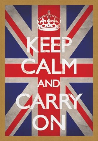 Framed Framed Keep Calm Union Jack - Keep Calm and Carry On