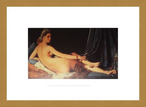 Framed Framed La Grande Odalisca - J A Dominique Ingres
