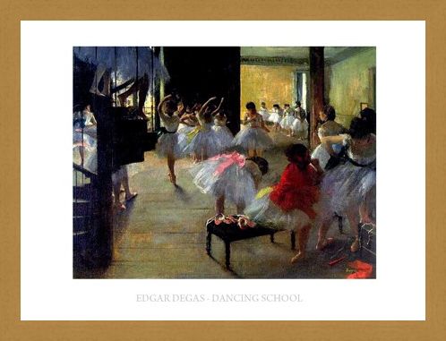 Framed Framed Dancing School - Edgar Degas