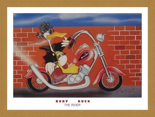 Framed Framed The Rider - Rudy Duck by G Servello