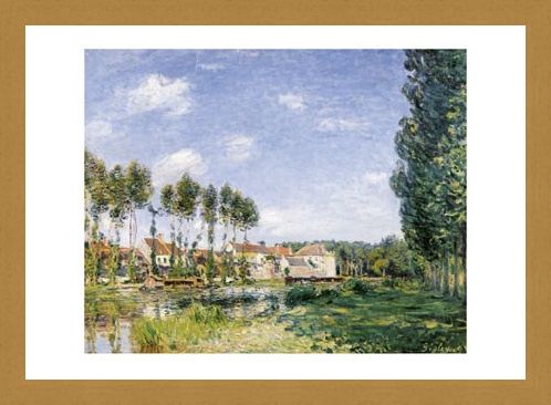 Framed Framed Moret, On the Banks of the Loing - Alfred Sisley