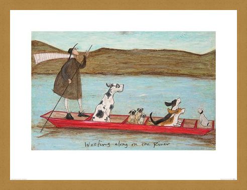Framed Framed Woofing along on the River - Sam Toft