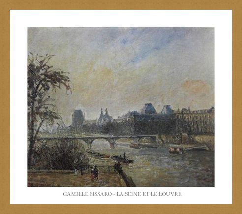 Framed Framed The Seine and The Louvre - Camille Pissaro