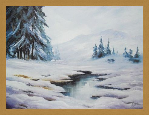 Framed Framed Winter in Comelico - B Gionola