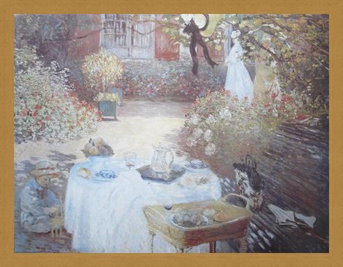 Framed Framed Lunch At Parigi - Claude Monet