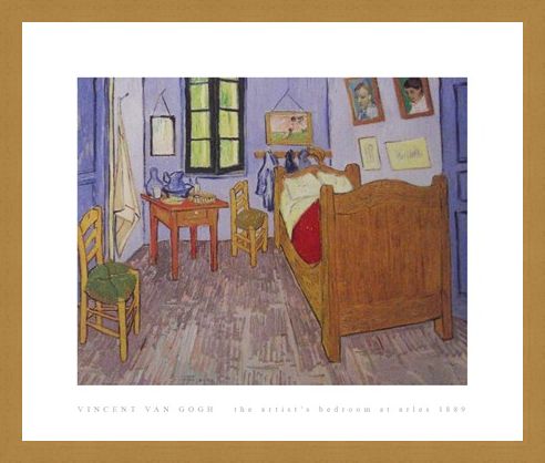 Framed Framed The Artist's Bedroom at Arles 1889 - Vincent Van Gogh