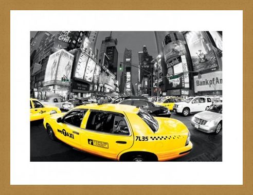 Framed Framed Rush Hour in Times Square - New York City