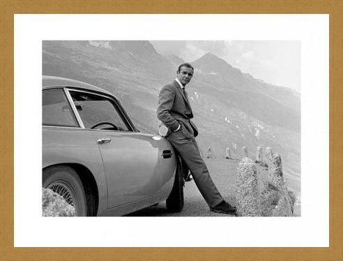 Framed Framed Bond and his Aston - Sean Connery is 007