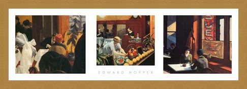 Framed Framed American Realism Triptych - Edward Hopper