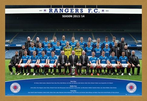 Framed Framed Team Photo 2013/14 - Rangers Football Club