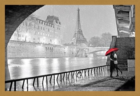 Framed Framed Parisian Kiss - Paris