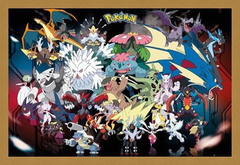 Framed Framed Mega Evolutions - Pokemon