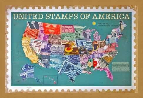 Framed Framed United Stamps Of America - The Smithsonian Institute