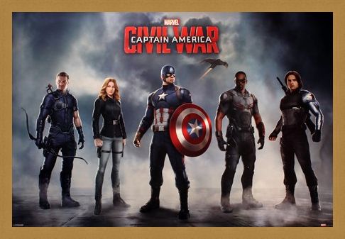 Framed Framed Team Stars and Stripes - Captain America Civil War