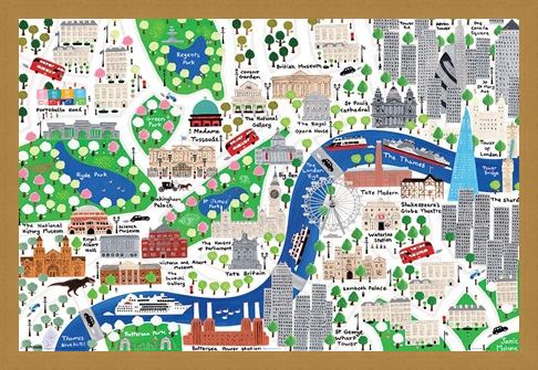 Framed Framed An Alternative Map Of London - Jamie Malone
