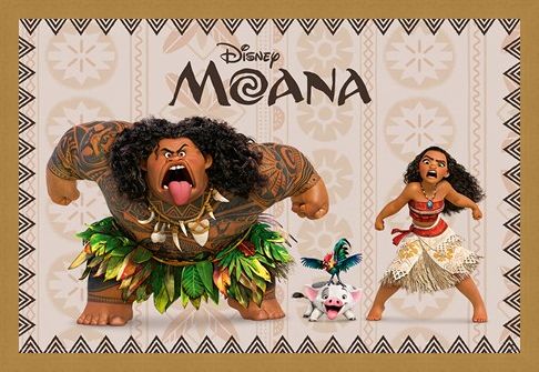 Framed Framed Moana and Maui - Moana