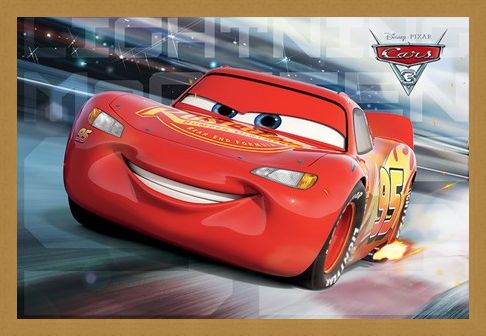 Framed Framed Lighting McQueen - Race Time - Cars 3