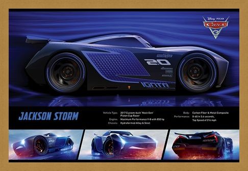 Framed Framed Jackson Storm Stats - Cars 3