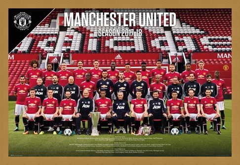 Framed Framed Team Photo 17-18 - Manchester United