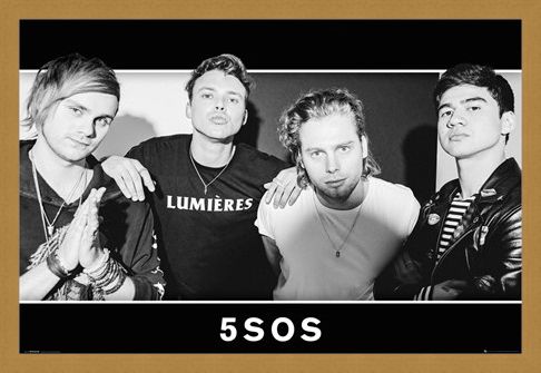 Framed Framed Group Black and White - 5 Seconds Of Summer