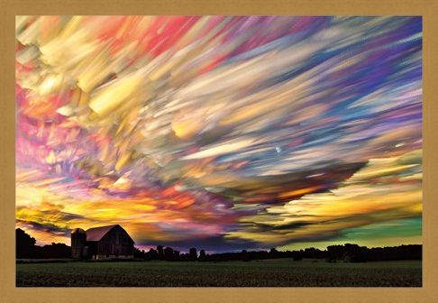 Framed Framed Pastel Clouds - Sunset Spectrum
