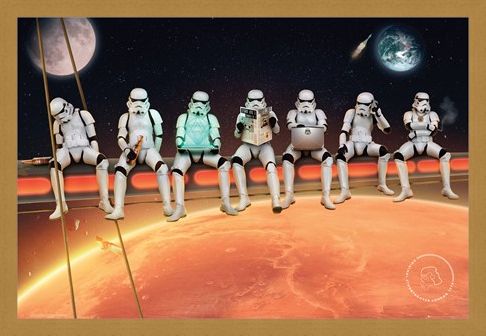 Framed Framed Stormtroopers On Girders - Lunch Break