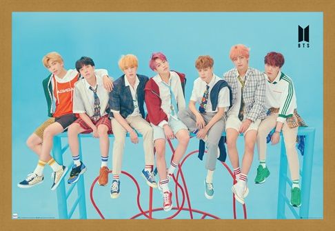 Framed Framed Blue - BTS K-Pop