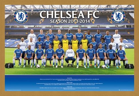 Framed Framed Team Photo 2013/14 - Chelsea Football Club