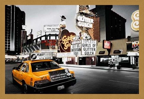 Framed Framed Glitter Gulch - Streets of Vegas