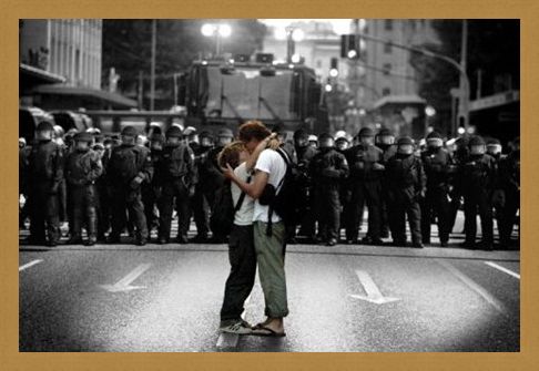 Framed Framed An Act of Defiance - Protest Kiss