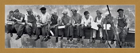 Framed Framed Men On A Girder Eating Lunch - New York City Collection