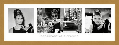 Framed Framed Breakfast At Tiffany's Tryptich - Audrey Hepburn