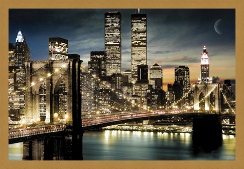 Framed Framed Twinkling Lights - Manhattan, New York City